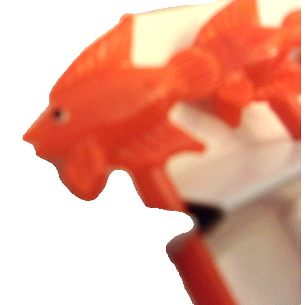 Crate & Barrel 8 Swizzle Sticks Go Fish Angelfish Orange Glass Handmade New